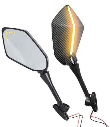 MKYOKO Für CBR650R F CBR1000RR CBR600RR CBR 250R 300R 400RR 500R Motorradspiegel -Blinker Rotierender Rückspiegel