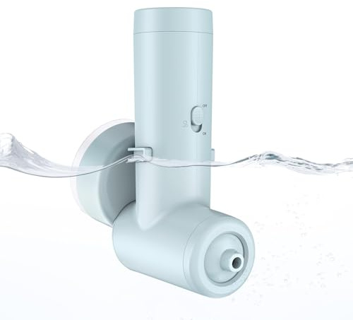 EVINYEP Bañera de Jet Spa, Proporciona una Intensidad de Masaje de 65 kPa, Jet de Baño Recargable, Accesorios de Bañera Portátiles Sin Cable con Velocidad Ajustable, Relajante (Azul)