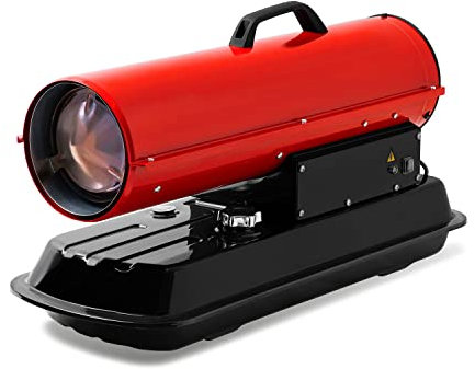 EBERTH Canon de chaleur direct 20 kW, soufflerie de chauffage diesel/fioul, débit d'air 450 m³/h, réservoir de 19 L, indicateur de niveau, protection contre la surchauffe, sécurité de flamme