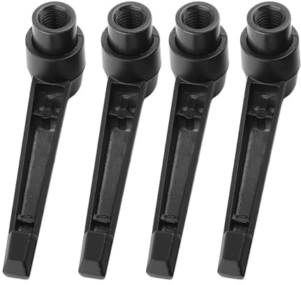 4PCS Befestigungsgriff Maschine Knöpfe verstellbar Edelstahl M4 / 5/6/8/10/12 Innengewinde - schwarz (M4 2,5 -Zoll -Grifflänge)