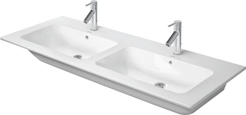 Duravit ME by Starck Doppelwaschtisch Weiß Seidenmatt 1300mm