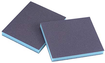 Sourcing Map Schleifschwamm, Körnung 220, 11,9 x 9,9 x 1 cm, Blau, 2 Stück