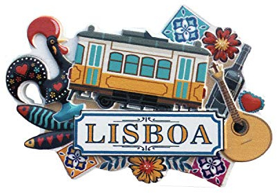 Lissabon Portugal 3D-Kühlschrank-Magnet, Touristen-Souvenirs, handgefertigt, Kunstharz, Handwerk, magnetische Aufkleber, Zuhause, Küche, Dekoration, Reisegeschenk