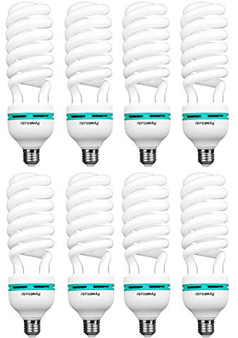 8 x 50W = 135W 5500K 220V CFL Ampoule Lumière du Jour Equilibrée Ampoule dans Douille E27 pour Installation d’Eclairage Photo et Vidéo Studio