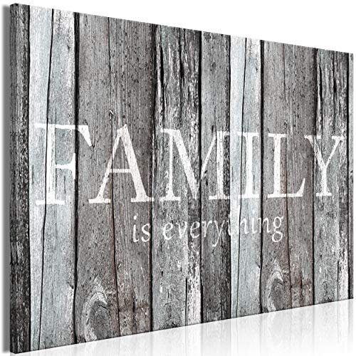decomonkey Akustikbild Family 120x80 cm 1 Teilig Leinwand Modern Bilder Wandbilder XXL Schallschlucker Schallschutz Akustikdämmung Wandbild Deko Leise Familie Holz
