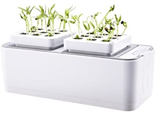 BJTYHT Indoor Smart Flowerpot Solless Coltivazione Lazy Desktop Green Plant Garden Autoassorbente Fioriera idroponica Pianta pianta (Color : White Without Light, Size : 0)