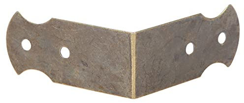 Jenngaoo 50 Stück L-förmiger Eckenschutz aus Metall, 8x1,8 cm, Bronze | Schutz, Dekoration für Schmuckschatullen, Holzkisten, Schränke, verhindert Beschädigungen, verleiht Vintage-Look