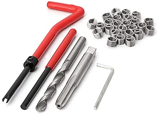 WANGCL 30 Stück Gewinde-Reparatur-Sets M6 Helicoil Kit Gewindeeinsätze Helicoil Einsatz Hülsen