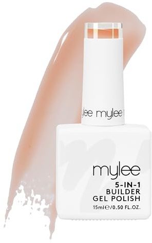 Mylee Gel Costruttore 5-in-1 15ml, Base Rinforzante Rivestimento Smalto | UV/LED, Punte ed Extension, Decorazioni Nail Art, Decalcomanie e Gioielli, Riparazione Manicure Professionale (Laid Bare)