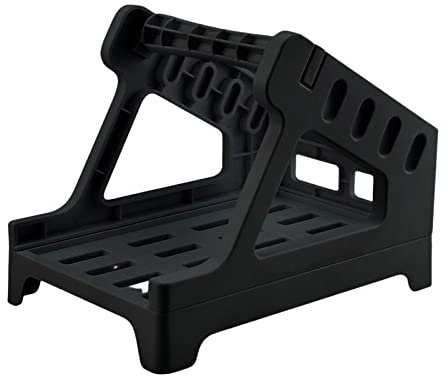 Etikettenhalter für Thermo-Etikettenrollen und Fächerfalz-Etiketten, Etikettenspender für 15,2 x 10,2 cm, Thermo-Etikettendrucker-Zubehör, schlankes schwarzes Design, 100 mm, 4 x 6 externer