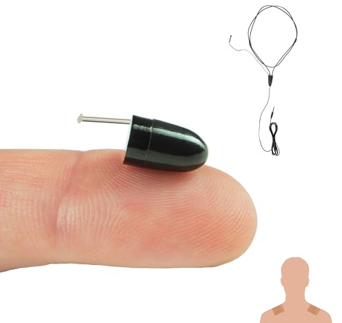 PingaOculto Oreillette Espion Ecouteur Mini Invisible Examen VIP Pro Caché Telephone Microphone Filaire et Bandes Adhésives - Casque sans Fil Ecoute (Oreillette Espion VIP Pro UltraMini + Microphone)