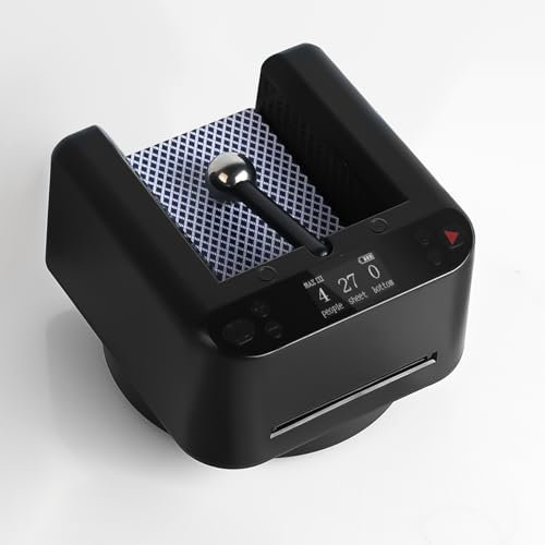 YOOUT Auto Card Dealer Machine, 360° Rotierender Auto-Kartenspender für 2-8 Spieler mit 4 Fernbedienungen, Casino Spielkarten-Tischzubehör für Texas Holdem, Blackjack