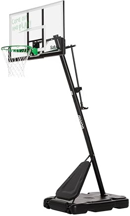 Salta Guard - Basketballständer - Höhenverstellbar von 230-305 cm - Basketballkorb mit Dunkring auf Rollen - für Kinder und Erwachsene - Outdoor - Schwarz