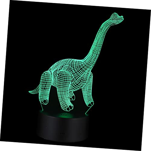 OSALADI 2stücke Dinosaurier Nachtlampe Mit Touch-funktion Kreative Tischlampe Für Kinderzimmer Farbenfrohe Deko Und Einschlafhilfe Für Jungen Und Mädchen Effekt Mit Schwarzem Sockel