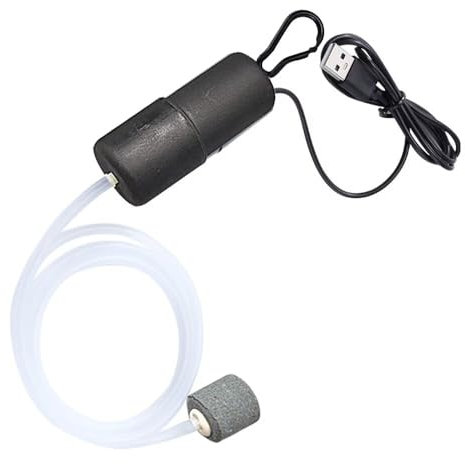 ENJOY-UNIQUE Aquarium Luftpumpe Mini USB Sauerstoffpumpe Aquarium Oxygen Pumpe Aquarium Zubehör Fisch Tank Sauerstoff Belüfter mit Luftstein