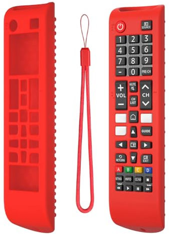 Fiorky Funda Protectora de Silicona for Mando a Distancia Sam-Sung Smart TV BN59-01315A 01315B, Funda remota Antideslizante a Prueba de Golpes,Funda Protectora for Controlador con cordón