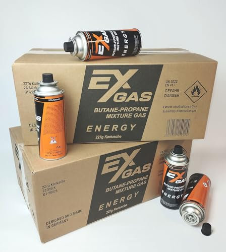 Gaskartuschen (28 Stück a 227g) Butan 227g Kartusche MSF-1A Gaskocher Campingkocher Gas Butangas Gaskartusche Camping Outdoor