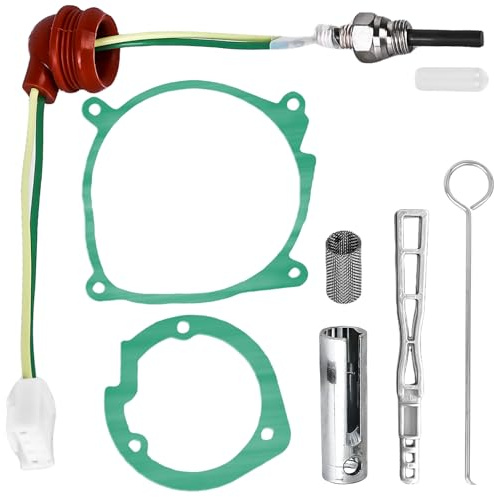 12V 2KW 5KW 8KW Standheizung Keramik Glühkerze Set, Glühkerze Diesel Standheizung, Diesel Standheizung Glühkerze Dichtung und Glühkerzenschlüssel für Auto Lkw Boot Air Diesel Standheizung