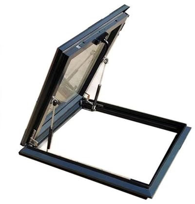 LVLDAWA Kellerfenster, Manuelle Lüftung, Flächenbündig Montiertes Oberlicht, Mehrwinkel-Dachfenster Aus Aluminium Für Hütten, Garagen(50x30cm)
