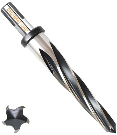 13/16 Reamer Drill Bit for Metal, M2 HSS Taper Reamer for Steel, Alloy, Wood, Plastic to Align, Enlarge Holes – 5-Spiral Flutes,1/2 Non-Slip Shank, 21mm Car Reamer, Bridge Construction Reamer.