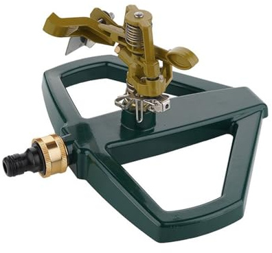 Sprinkler Per, Outdoor-Sprinkler für große Flächen, 360 Grad drehbar, automatische Bewässerung, Gartenzubehör für Kinder und Terrasse, Blumen, Bewässerungspflanzen