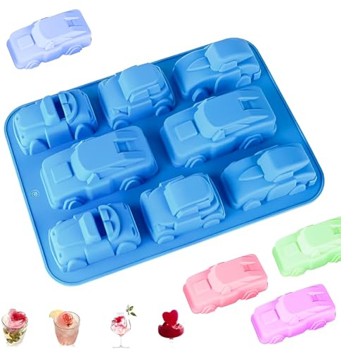 GXGM 1 Stück Kuchenform Silikon, Form einer Auto Car Flexible Backform Antihaft Küche Besondere Silikonbackform für Kuchen, Backen, Dessert, Gebäck, Cake