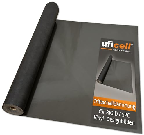 uficell® VinoSound Rigid Premium sous-couche acoustique isolante aux bruits d'impact pour sols vinyles rigides à clipser - Résistance à la compression : 1900 kPa - Épaisseur : 1,5 mm (40 m²)