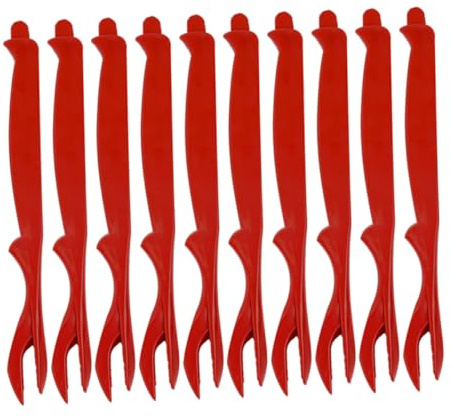 FUNNETOYU 10piezas Pelador De Camarones Tenedores Para Cangrejo De Plástico Unidades Herramientas Para Patas De Cangrejo Hogar