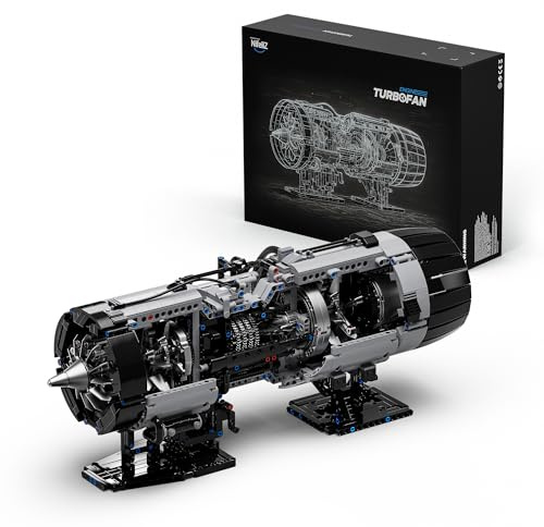 Nifeliz Technik Turbofan Triebwerk Engine Kit für Erwachsene, Klemmbausteine Motor Modellbausatz Sammlerset, Bauspielzeugset Geschenk für Männer (2,216 Teile, NF10317)