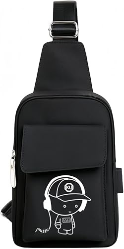 LEXICANMHS Bolsa de Pecho para Celular, Smartphone y Llaves. Riñonera para Correr para niños y niñas. Logotipo Infantil Reflectante. Tamaño: 25 x 16 x 5 cm
