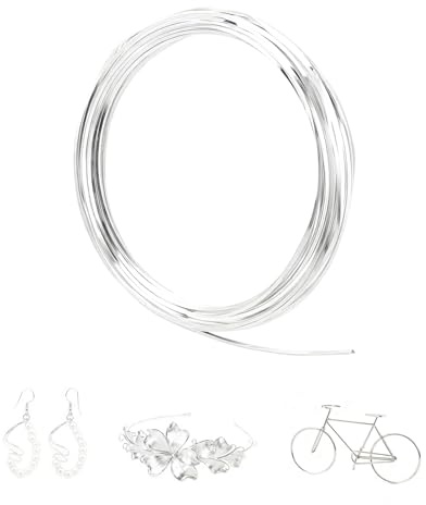 Weißer Kupferdraht, quadratisch, Durchmesser 1 mm, für Schmuck, Accessoires und Bastelmaterialien, 19,68 m