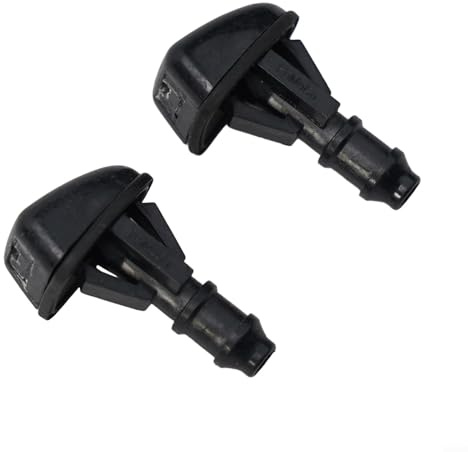 Front Windshield Washer Nozzle Jet Pair for Ford Escape MK1 MK2 2001-2012 and Mercury Mariner 2008-2011 - 8L8Z-17603-AA, Black ABS Plastic