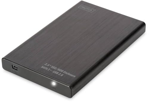 DIGITUS - DA-71104 - Festplattengehäuse SSD/HDD - 2,5 - USB 2.0 - SATA III - bis zu 2 TB - schwarz