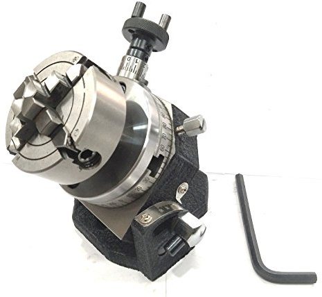 7,6 cm (75 mm) Drehtisch + 70 mm 4 Backen Unabhängiges Bohrfutter + Rückplatte + T-Muttern