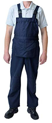 GRS Bib and Brace Dungaree Overalls Painters Suit for Decorators Builders, Navy Blue, M