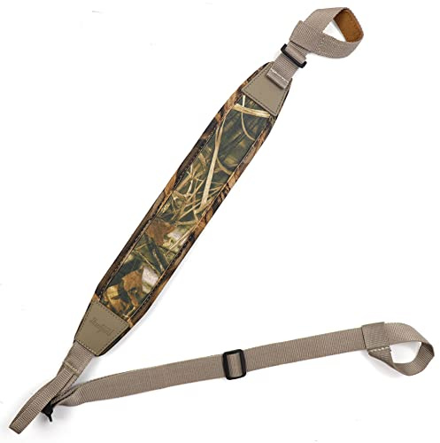 HUNTPAL No Swivel Shotgun Sling Two Point No Drill Gun Sling for Shotgun, Universal Neoprene Padded Hunting Rifle Sling Shoulder Strap, Fit for 12 20 Gauge Shotguns