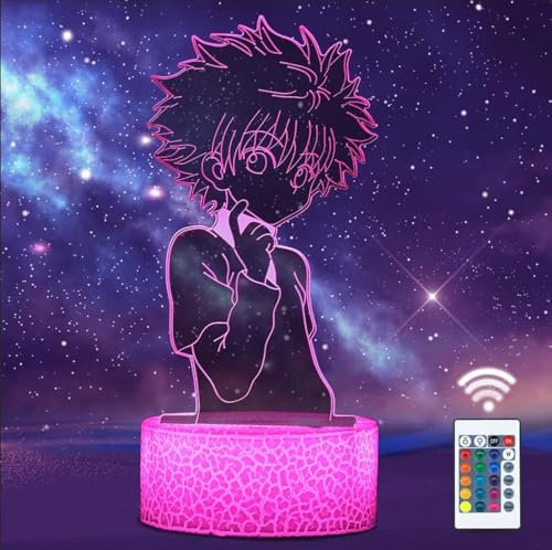 QQAAMZ 3d-lampe Anime Hunter X Hunter Kinder Schreibtischlampe Kreative Beleuchtung Für Zuhause Usb-lampe 16 Farben Bar Paar Party Nachtlichter Als Geschenk Für Familie Und Freunde