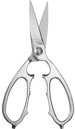 MITSUMOTO SAKARI Tijeras Cocina Multiusos Profesionales, Tijeras de Acero Inoxidable de Alta Resistencia, 21 cm Tijeras de Cocina Buenas Japonesas para Pollo, Vaca, Aves, Pescado, Carne
