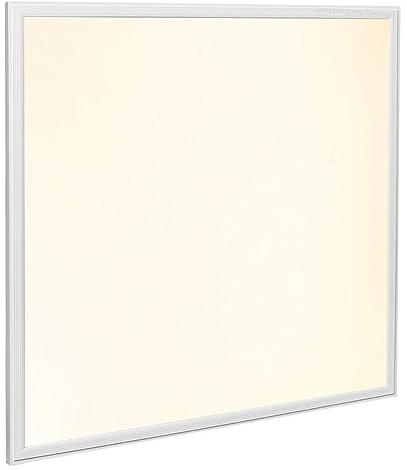 Long Life Lamp Company 48w DIMMABLE LED Ceiling Panel Light 600 x 600 Warm White 3000k High Power Brightness Recessed Tile Light Includes Drivers and Heat Sink PBLWW