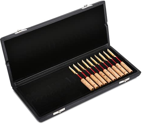 Caja de Madera y Cuero PU Estuche para Cañas de Oboe (20 piezas)