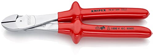 Knipex Knipex VDE 1000V zugelassen Mit abgeflachter Kante Seitenschneider Schließer (NO) 250mm / Backen 10mm,