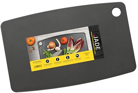 JADE Schneidebrett Gourmet Kitchen, Zellulose-Laminat, spülmaschinenfest, hygienisch, messerschonend, extrem robust, hitzebeständig bis 176°C, Aufhängeöse, BPA-frei, für Hobbyköche und Profis