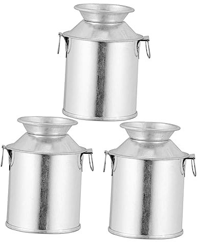 Warmhm 3pcs Retro Iron Art Flower Pot Vintage Iron Bucket Garden Decoration for Indoor Plants Bohemian Home Decor