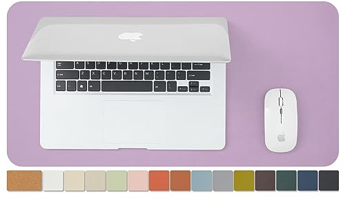 Kompakte Kork Schreibtischunterlage - Kleine doppelseitige Schreibtischauflage für Büro und Zuhause - Als große Mausunterlage und kleine Schreibtischmatten auf Schreibtischen（Lila、60cmx30cm）