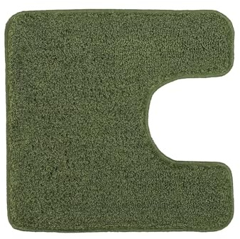 Kleine Wolke WC-Vorleger Relax Forest 55 x 55 cm mit Ausschnitt | OEKO-TEX zertifiziert, rutschhemmende Unterseite, für Fußbodenheizung, maschinenwaschbar, 100% Polyacryl