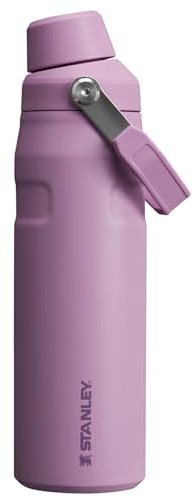Stanley IceFlow - Botella de agua de flujo rápido de 24 onzas, tapa de boquilla en ángulo, ligera y a prueba de fugas para viajes y deportes, acero inoxidable aislado, sin BPA, color lila