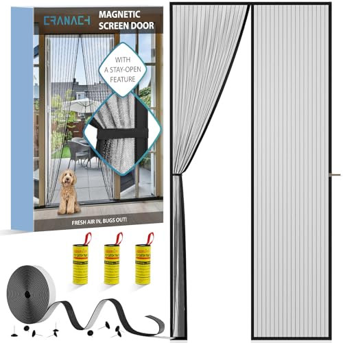 Fliegengitter Balkontür Magnet Insektenschutz Tür: 100x210, BONUS Fliegenfalle Fliegenfänger Insektenschutz Balkontür Ohne Bohren Fliegengitter Tür Magnet Fliegengittertüren Fliegenschutz Terrassentür