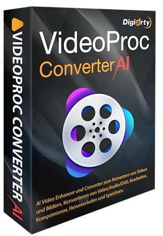 Digiarty VideoProc Converter AI | Kompatibel mit Windows | 1 Gerät | Lifetime | Video-Konverter, Kompressor, Downloader, Recorder | Aktivierungscode per E-Mail