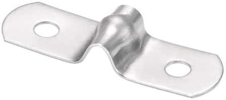 Unifizz 5 mm (0,2 tum) styv rörrem 2 hål U-fäste kabelklämma, 201 rostfritt stål spänning rörklämma hängare 16 st