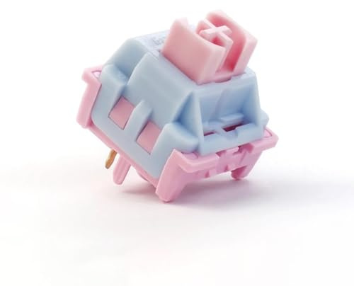 DucKey Philikey Pink Switch, 5Pin Vorgeschmierter Linearer Light Force Schalter für Mechanische Tastaturen(70PCS)